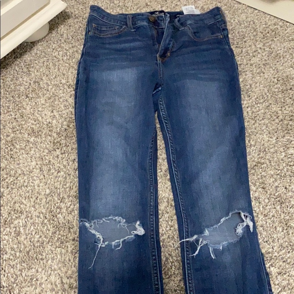 dark wash hollister jeans